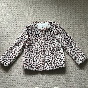 Janie & Jack faux fur jacket size 10-12